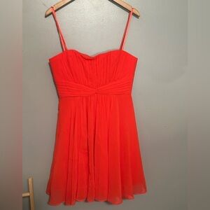 BCBGMaxazria ruby‎ red sweetheart chiffon dress - size 10